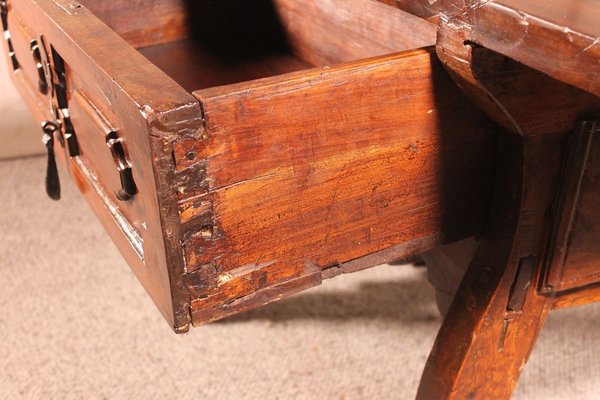 17th Century Spanish Walnut Console Table-HPU-728649