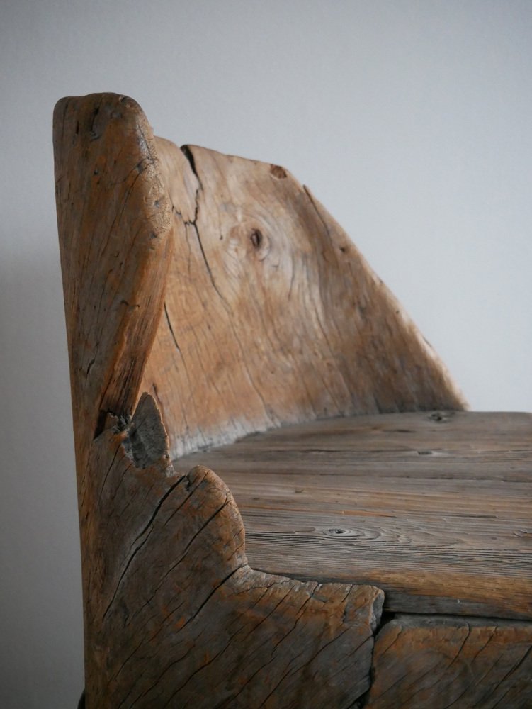 17th Century Swedish Folk Art Stump Chair, 1690s