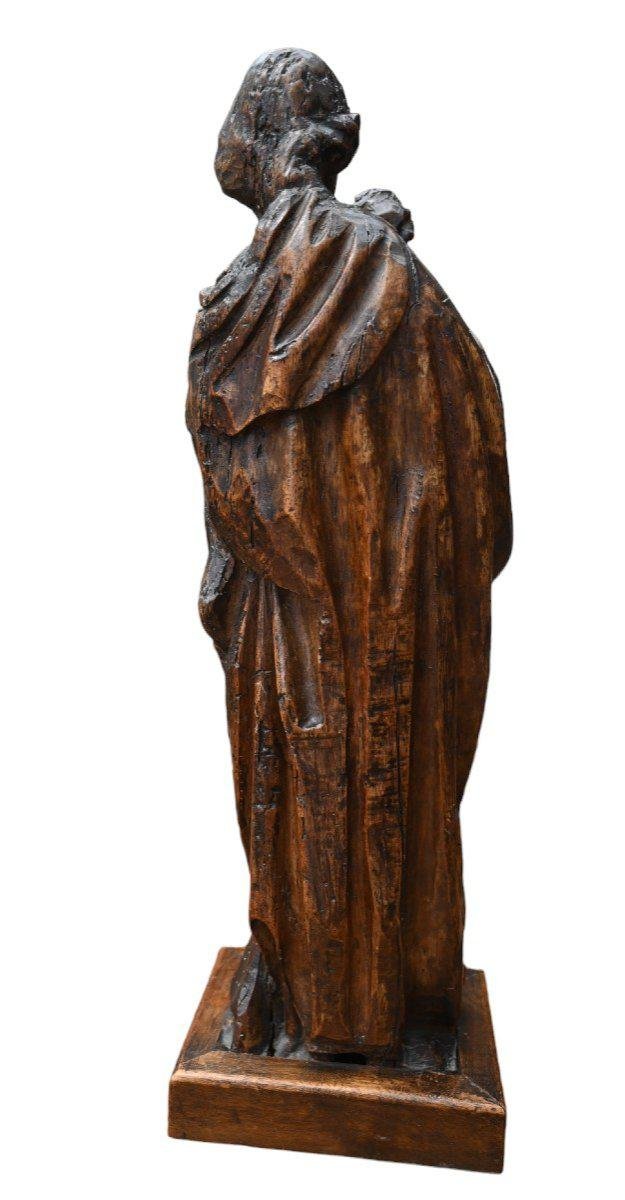 17th Century Virgin and Child Carved in Walnut Wood