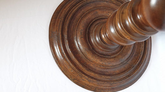 17th Century Walnut Side Table with Light Holder, France, 1660s