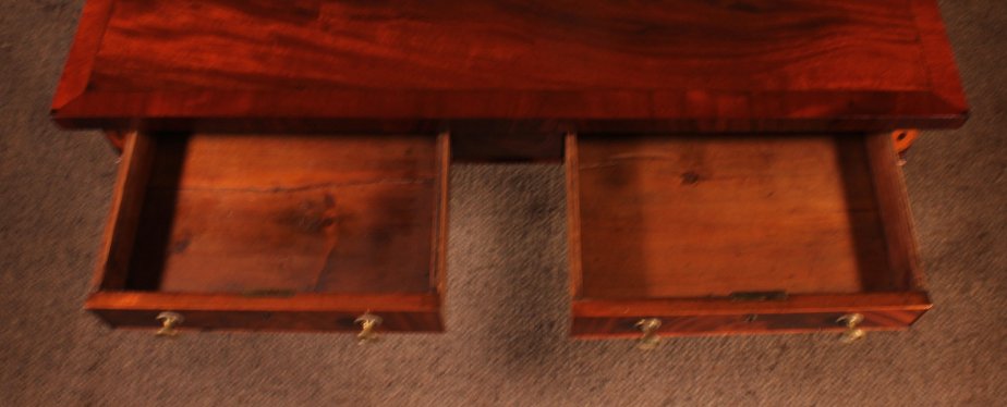 18 Century Georgian Mahogany and Marquetry Desk-HPU-1156084