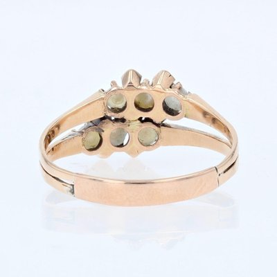 18 Karat 19th Century French Rose Gold Double Ring-OLU-1403629