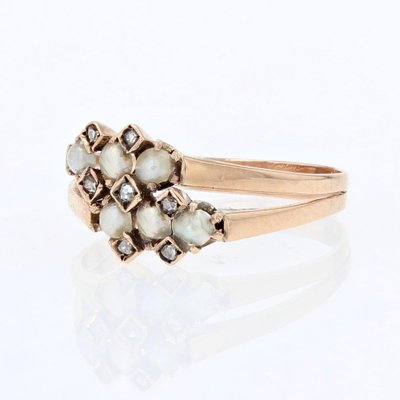 18 Karat 19th Century French Rose Gold Double Ring-OLU-1403629