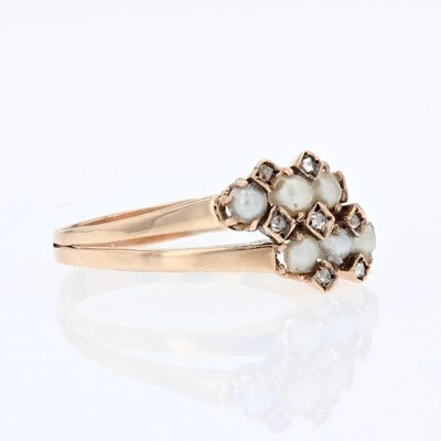 18 Karat 19th Century French Rose Gold Double Ring-OLU-1403629