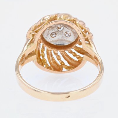 18 Karat French Rose Gold Retro Ring, 1960s-OLU-1353611