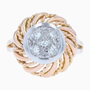 18 Karat French Rose Gold Retro Ring, 1960s-OLU-1353611