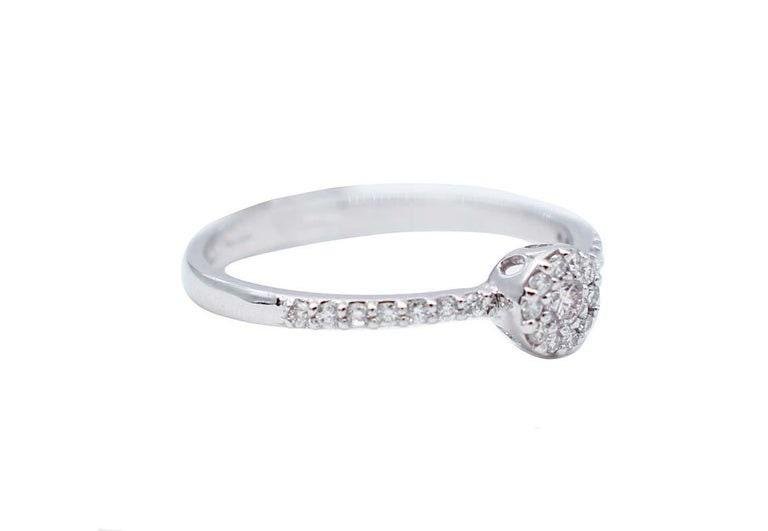 18 Karat White Gold Engagement Ring