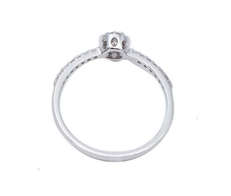 18 Karat White Gold Engagement Ring