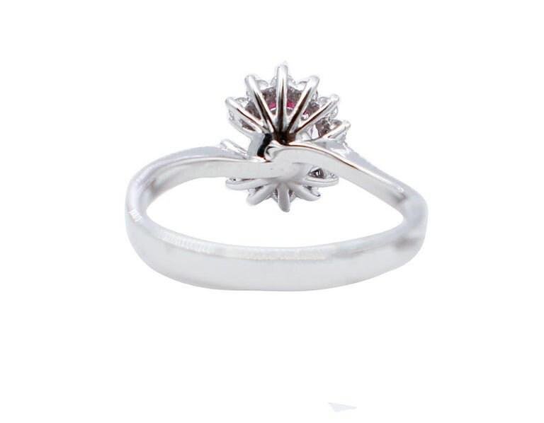 18 Karat White Gold Engagement Ring