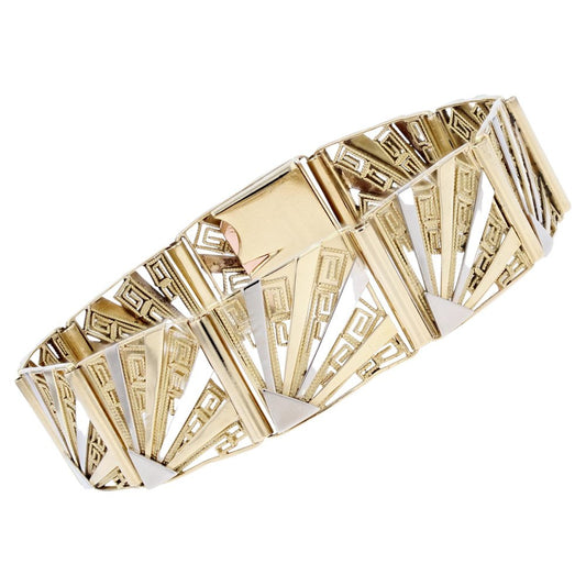 18 Karat Yellow White Gold Art Deco Bracelet, 1925