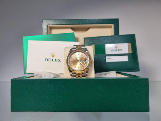 [빈티지/매장즉시발송] Rolex® Datejust 41 (41mm | 샴페인 다이얼 | 바 인덱스 | 옐로우골드 | 플루쥬빌)