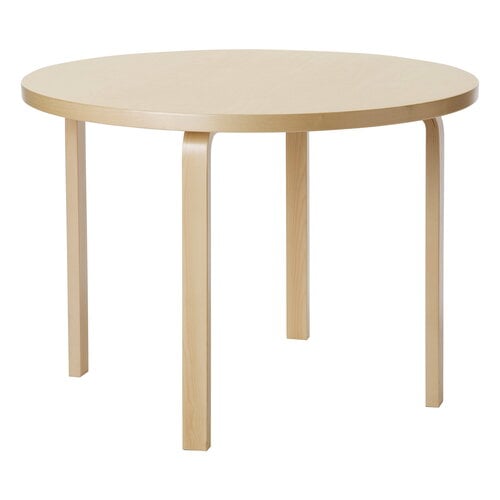 AALTO 90A - Round Wooden Table by Artek #Birch Veneer