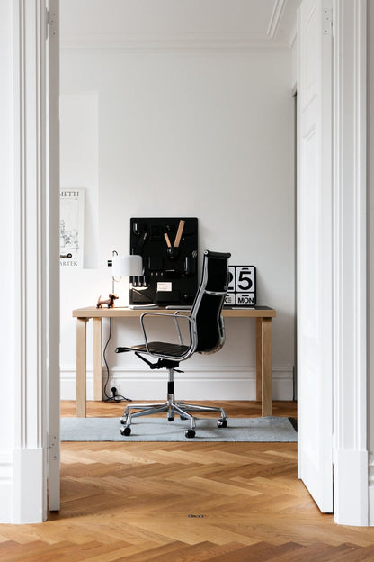 Aalto table 80A, birch - white laminate