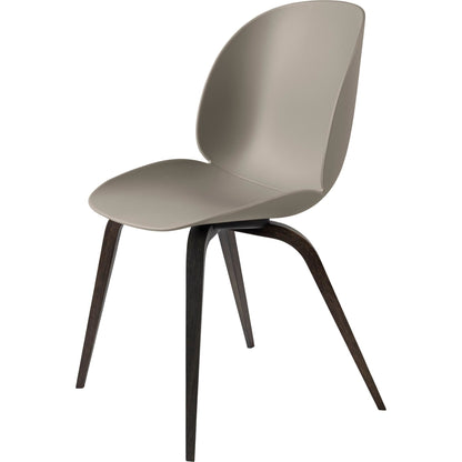 Beetle Dining Chair Wooden Base Smoked Oak Matt/New Beige
