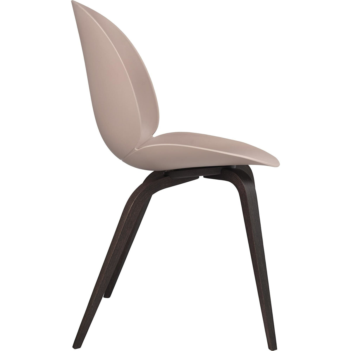 Beetle Dining Chair Wooden Base Smoked Oak Matt/Sweet Pink