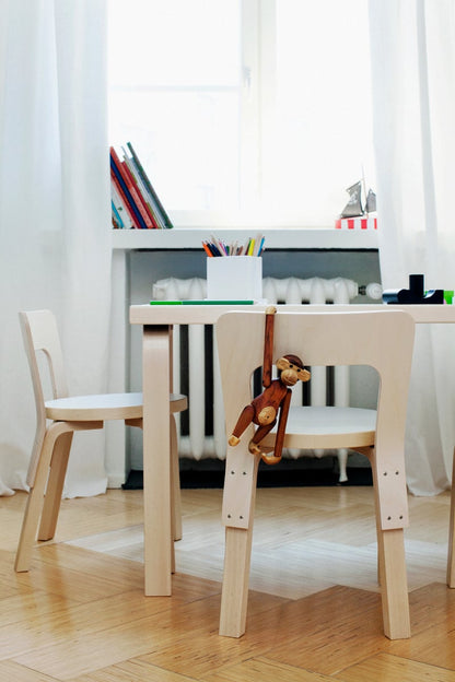 Aalto table 81B, birch - black linoleum