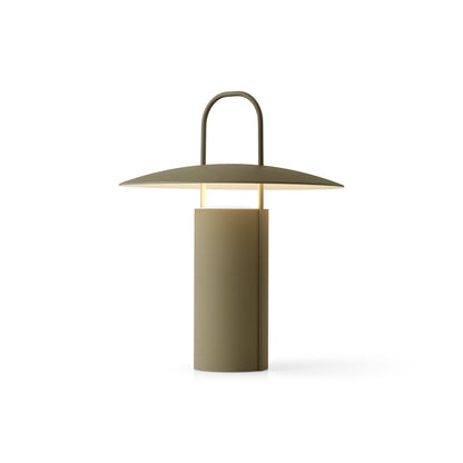Audo Carrie Portable Lamp Steel/Golden Brown/Leather