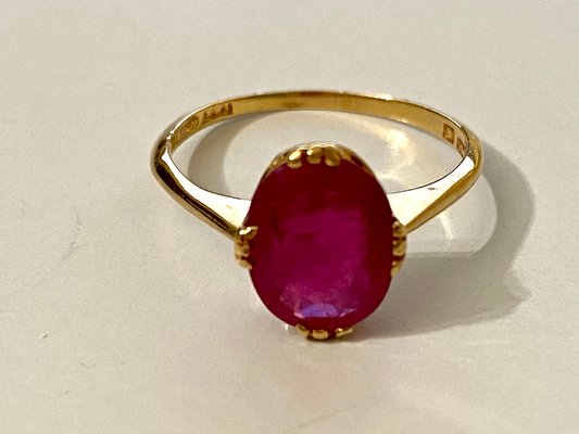 18K Glass-Filled Ruby Ring, 1966-AX-823228