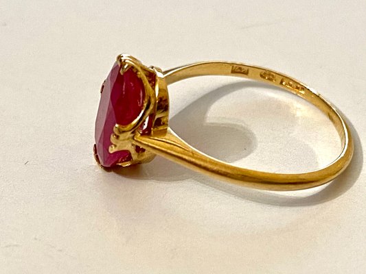 18K Glass-Filled Ruby Ring, 1966-AX-823228