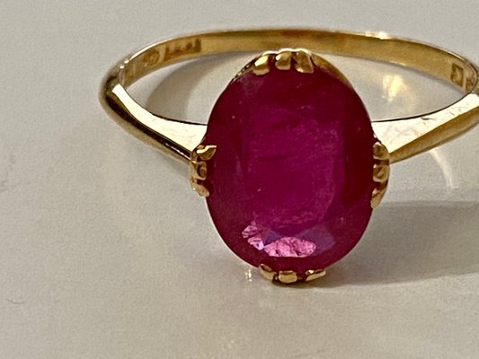 18K Glass-Filled Ruby Ring, 1966-AX-823228