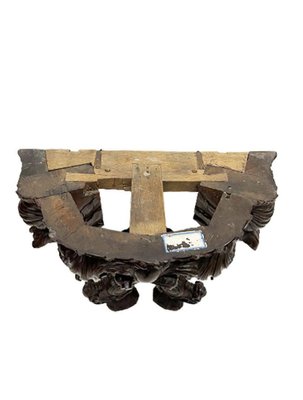 18th-19th Century Dolphin Console Table with Marble Top-UCH-1224845