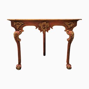 18th Century Baroque Corner Console in Polychrome in Red, Andalusia-NUC-1732952