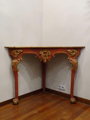 18th Century Baroque Corner Console Table-NUC-1444621