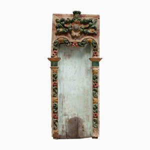 18th Century Baroque Niche in Carved Polychrome Wood-UJE-1386106