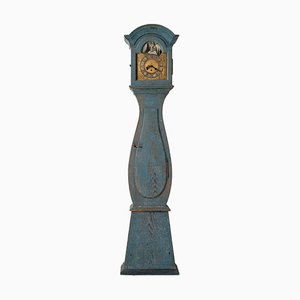 18th-Century Blue Swedish Baroque Long Case Clock-MJF-931145