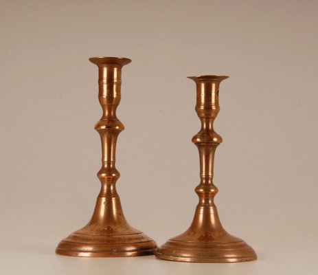 18th Century Candlestick Vases with Bell Nozzle and Stepped Base, Set of 2-GOE-952160