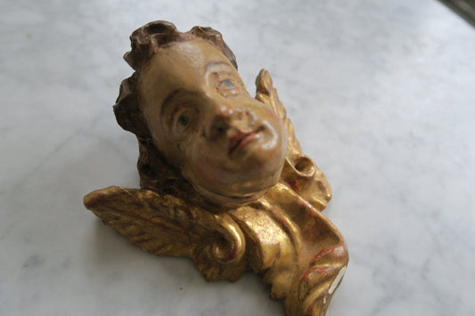 18th Century Carved Baroque Angel or Putto