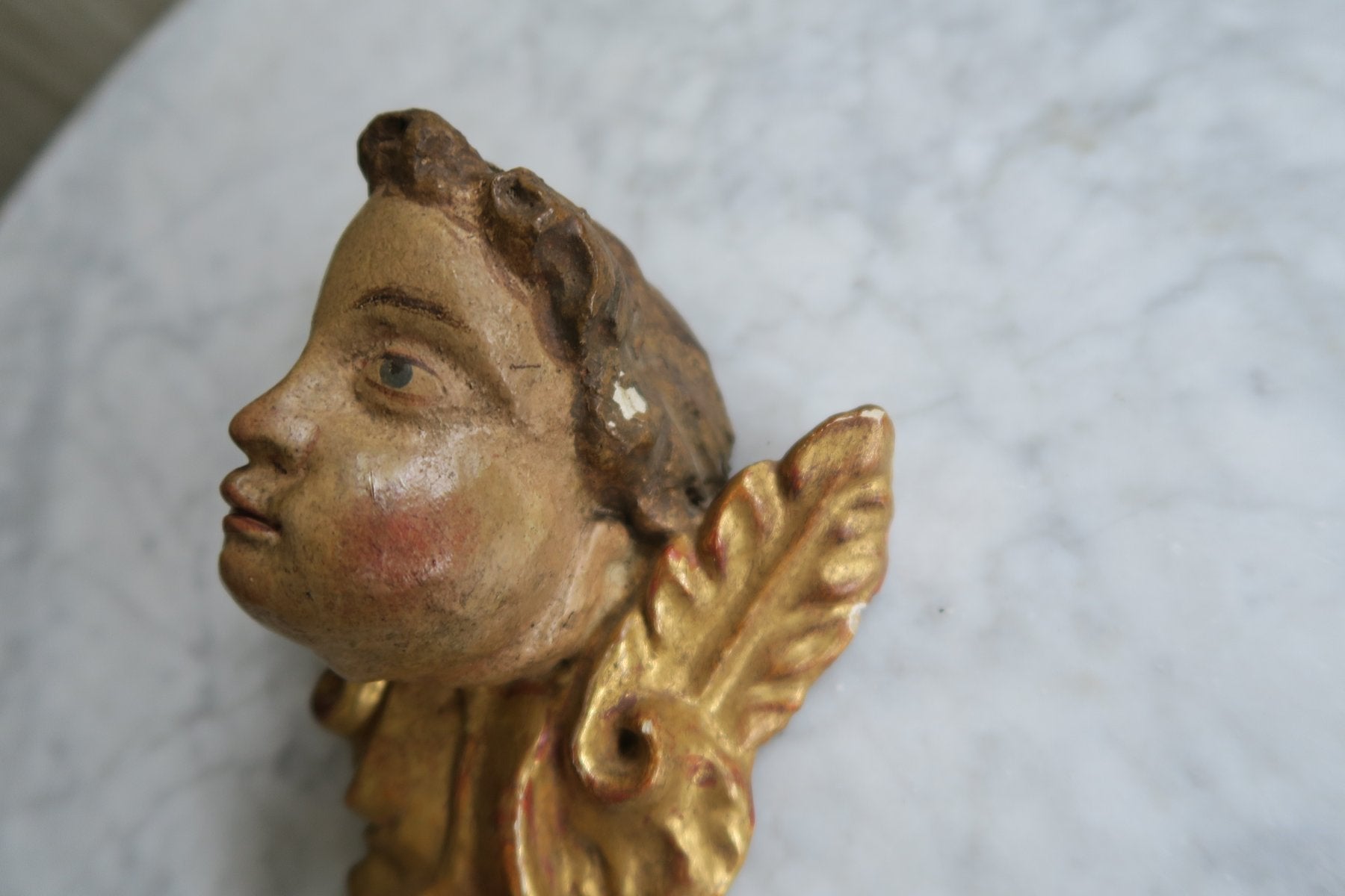 18th Century Carved Baroque Angel or Putto