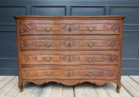 18th Century Carved Oak Baroque Chest of Drawers-TAT-2025965