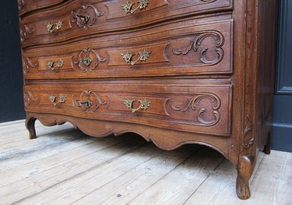 18th Century Carved Oak Baroque Chest of Drawers-TAT-2025965