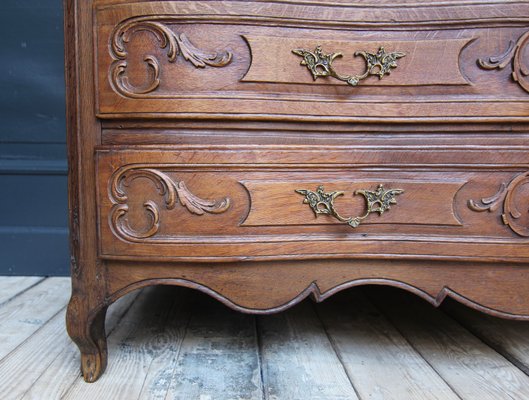 18th Century Carved Oak Baroque Chest of Drawers-TAT-2025965