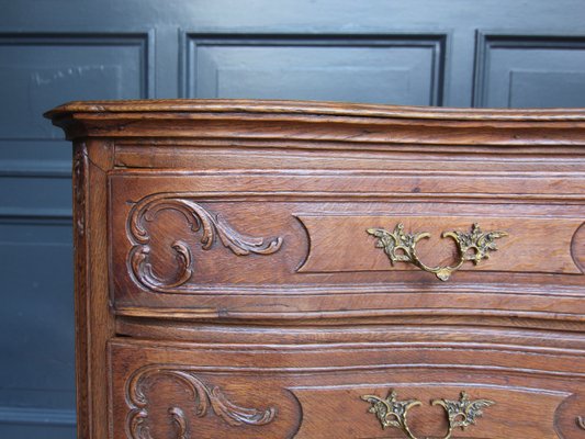 18th Century Carved Oak Baroque Chest of Drawers-TAT-2025965