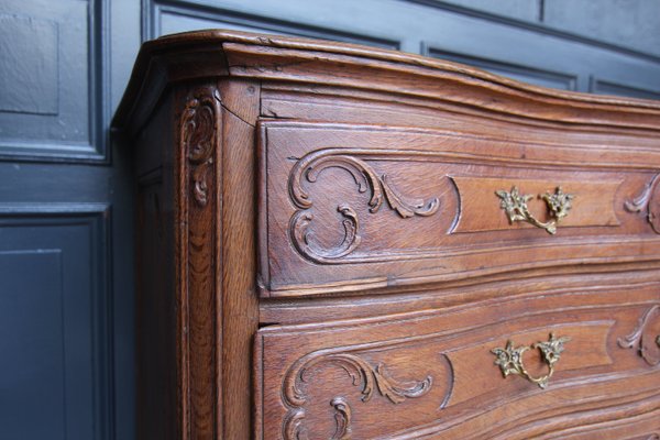 18th Century Carved Oak Baroque Chest of Drawers-TAT-2025965