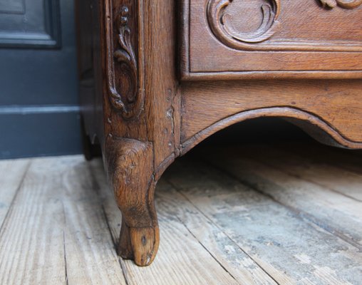 18th Century Carved Oak Baroque Chest of Drawers-TAT-2025965