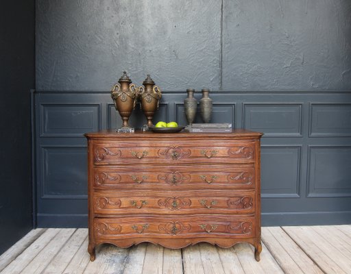 18th Century Carved Oak Baroque Chest of Drawers-TAT-2025965