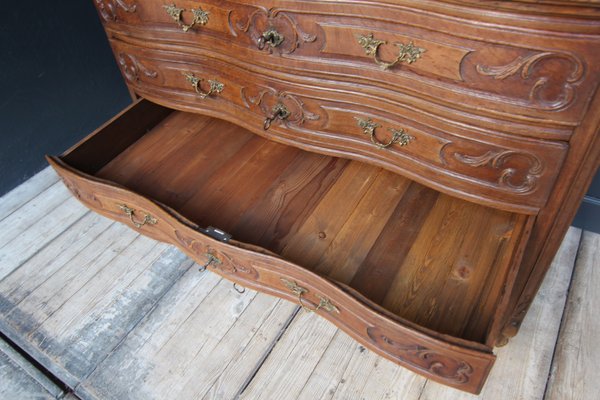 18th Century Carved Oak Baroque Chest of Drawers-TAT-2025965