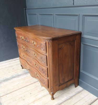 18th Century Carved Oak Baroque Chest of Drawers-TAT-2025965