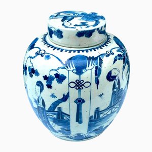 18th Century Chinese Blue and White Lidded Jar-QKG-1355268