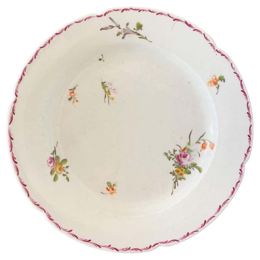 18th Century Chinese Flower Plate from Compagnie Des Indes