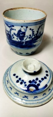 18th Century Chinese Hand Painted Porcelain Jars, Set of 2-QRS-711598