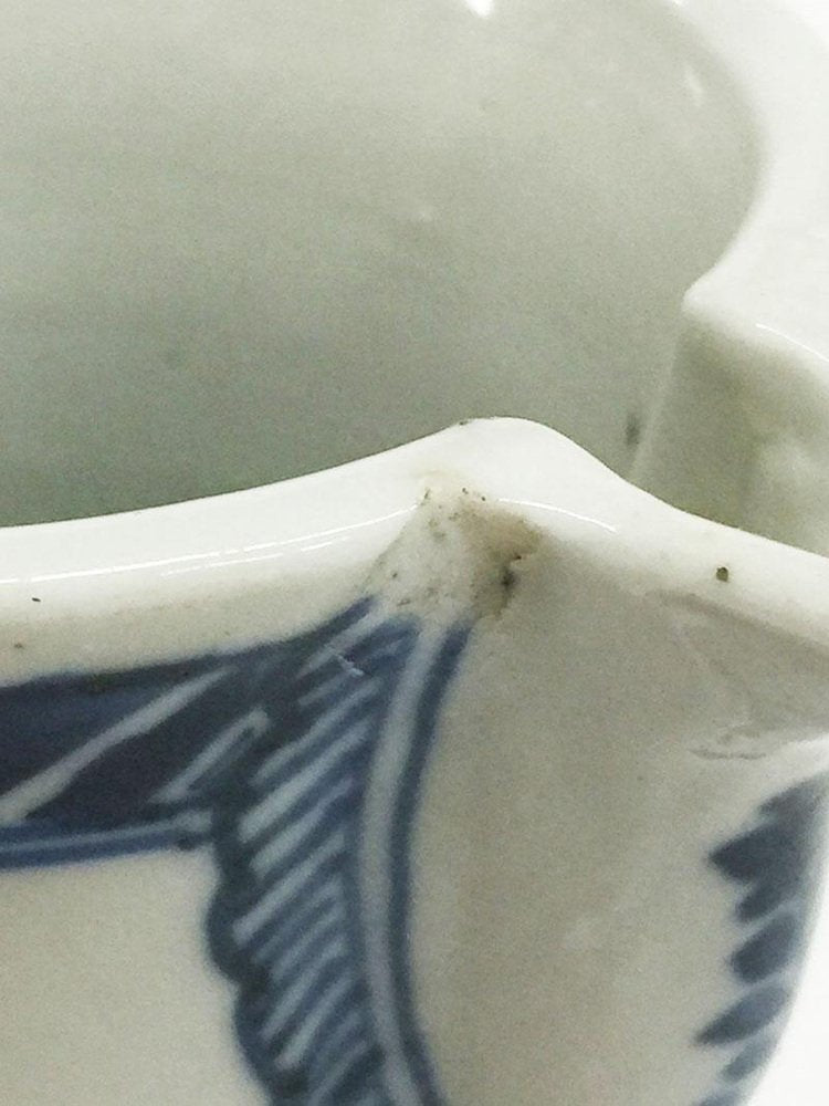 18th Century Chinese Kangxi Blue and White Porcelain and Silver Jug, 1662-1722