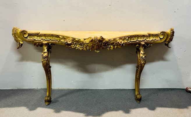 18th Century Console in Gilt Hand-Carved Wood-NUO-1356691