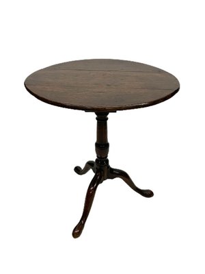 18th Century Dark Oak Tilt-Top Tripod Table-UCH-1288580