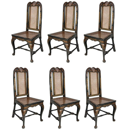 18th Century Dining Chairs, England, 1750s, Set of 6