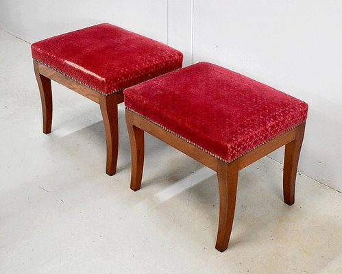 18th Century Directoire Mahogany Stools, Set of 2-RVK-730410