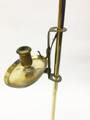 18th Century Dutch Brass Floor Candleholder-UCH-1224929